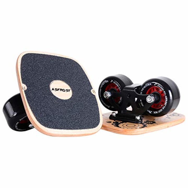 AsFrost Portable Roller Road Drift Skates Plate with Cool Maple Deck Anti-Slip Board Split Skateboard with PU Wheels High-end Bearings (Single Pattern)