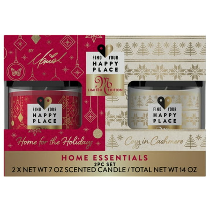 Find Your Happy Place Home Essentials Scented Jar Candle Gift Set, 2 Count