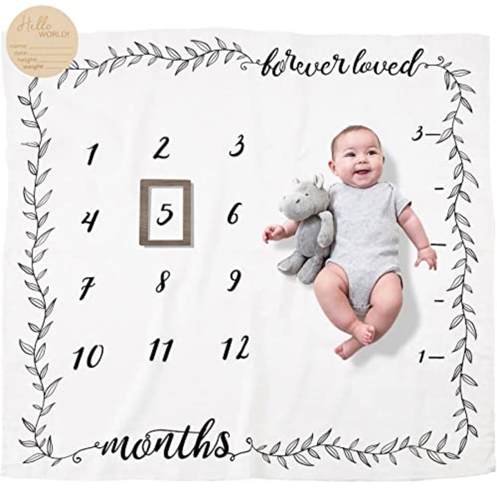 Pondering Pine Organic Baby Monthly Milestone Blanket