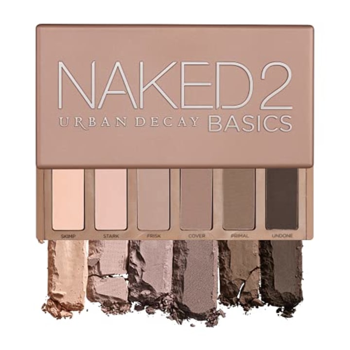URBAN DECAY Naked2 Basics Eyeshadow Palette, 6 Taupe &amp; Brown Matte Neutral Shades - Ultra-Blendable, Rich Colors with Velvety Texture - Makeup Set Includes Mirror &amp; Full-Size Pans - Great for Travel