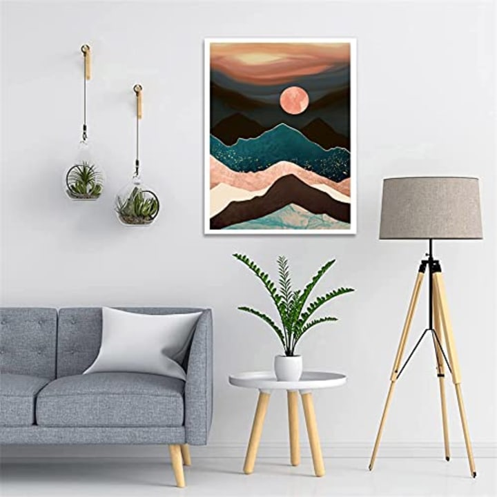 Diamond Painting Mountain Kit,Diamond Art Kits for Adults,Abstract Scenery Paint with Diamonds Round for Gift,Wall Decor(12x16&quot;) (Mountain)