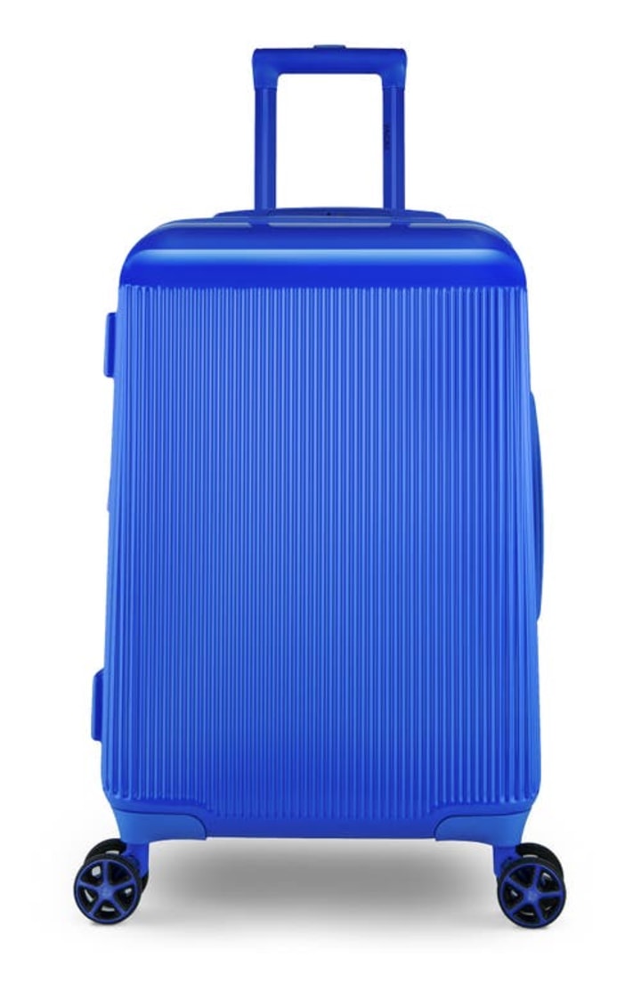 Vacay Glisten Vibrant 22-Inch Spinner Carry-On in Blue at Nordstrom