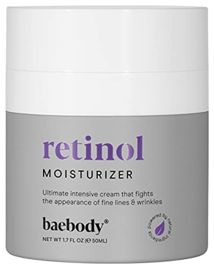 Baebody Retinol Moisturizer Cream for Face, Neck and D?colletage with Wrinkle and Acne Fighting Retinol, Jojoba Oil and Vitamin E, 1.7 Ounces