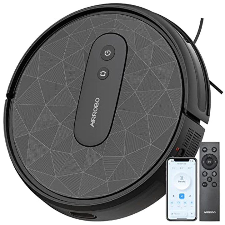 Robot Vacuum Cleaner with 2800Pa Suction Power, App Control, 120 Mins Runtime, Self-Charging Robotic Vacuum Cleaner for Low Carpet, Pet Hair, Hard Floors, AIRROBO P20