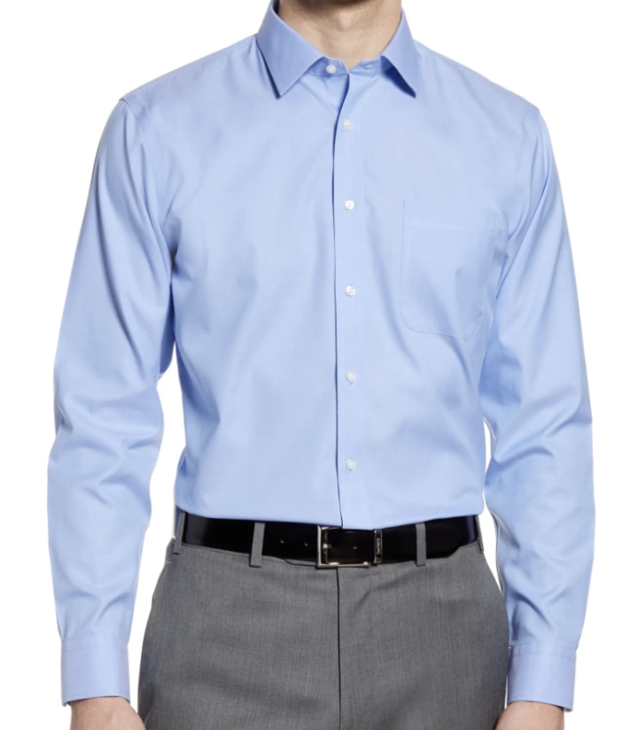 Smartcare Trim Fit Solid Dress Shirt