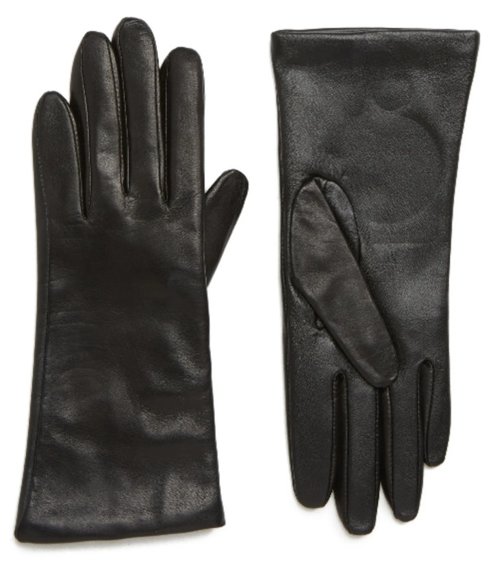 Cashmere Lined Leather Touchscreen Gloves