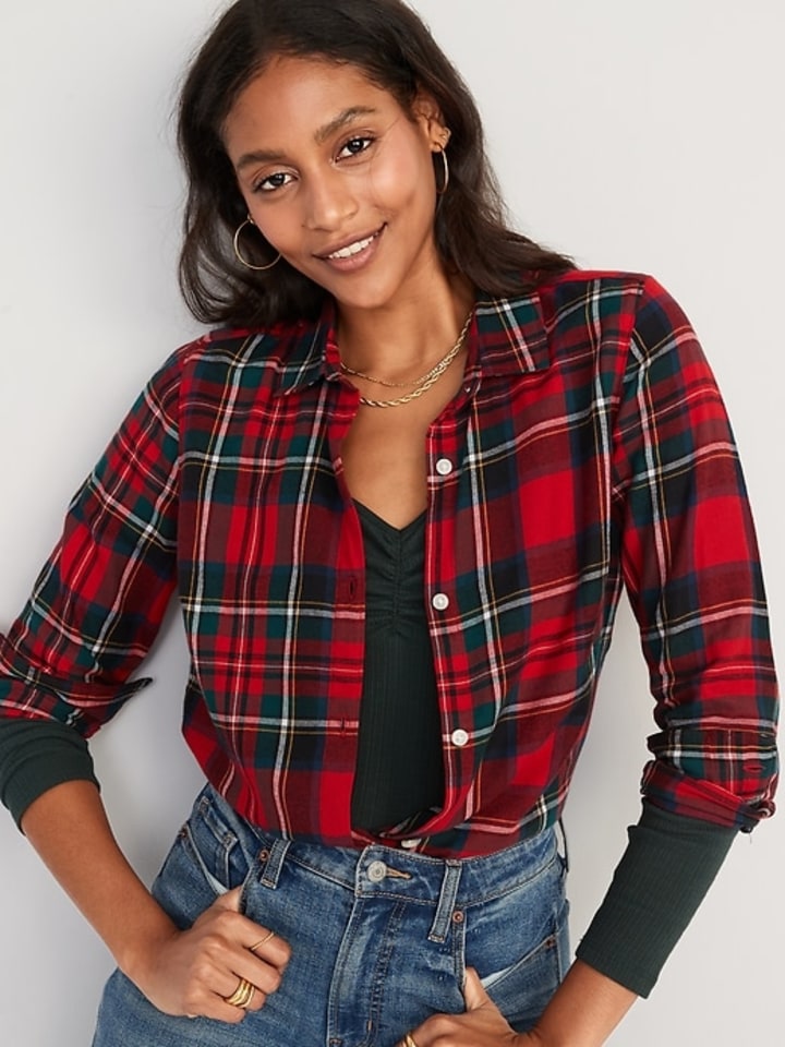 Old Navy Plaid Flannel Classic Shirt