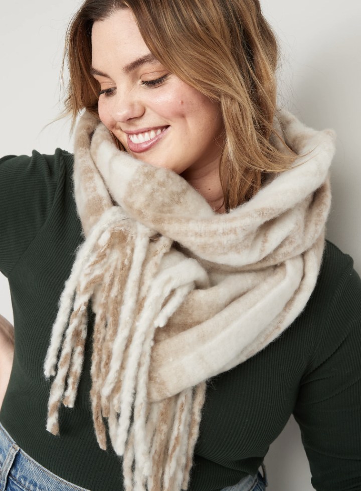 Cozy Soft-Brushed Patterned Scarf