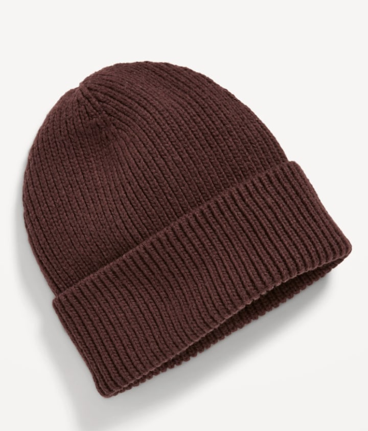 Gender-Neutral Rib-Knit Beanie Hat for Adults