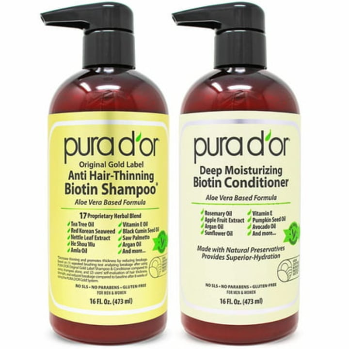 Pura D&#039;or Anti-Thinning Biotin Shampoo and Conditioner