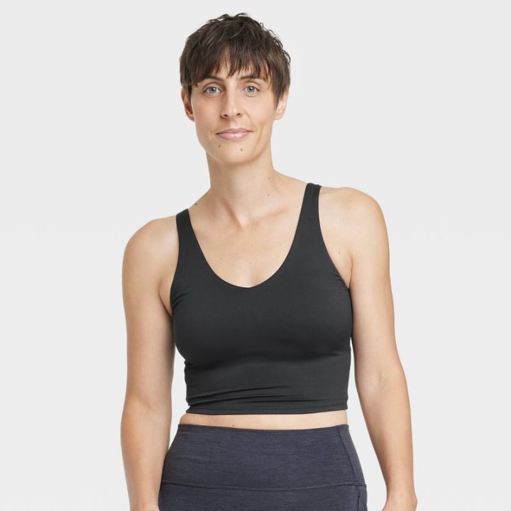 Target All in Motion Women's Light Support V-Neck Cropped Sports Bra