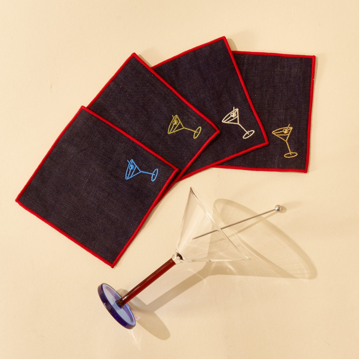 Big Night x Atelier Saucier Martini Night Cocktail Napkin Set