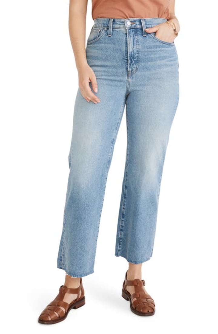 Madewell The Perfect Vintage Wide Leg Crop Jeans in Catlin Wash at Nordstrom, Size 27