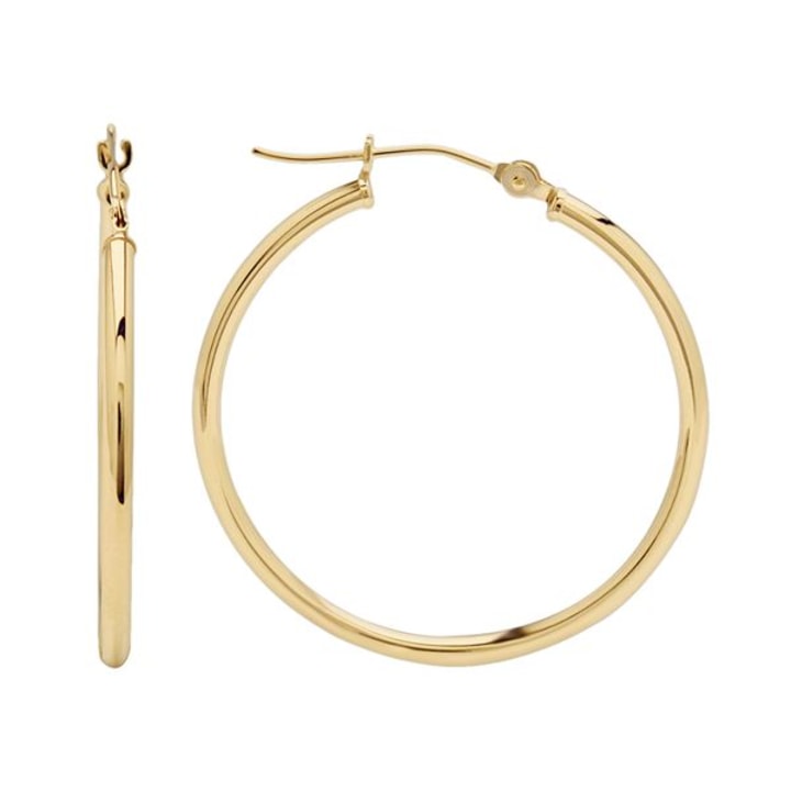 Everlasting Gold 10k Gold Hoop Earrings