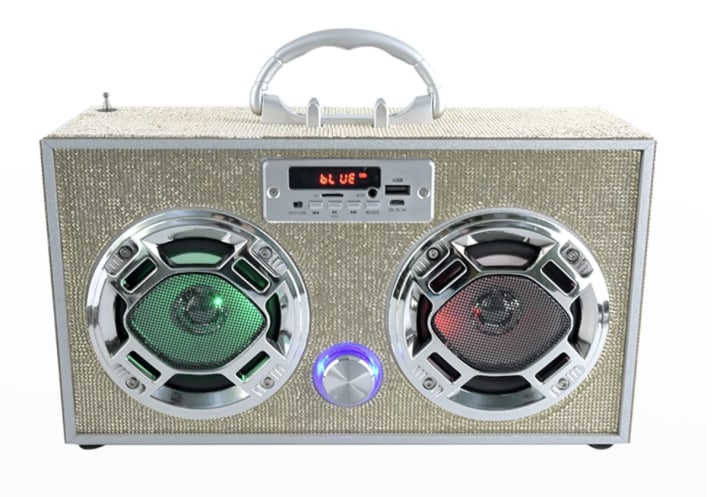 Wireless Express Kid's Silver To Gold Ombre Boombox