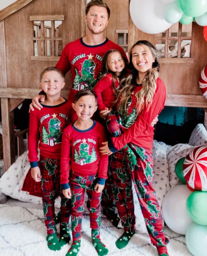 Christmas Tree-Rex Matching Family Pajamas