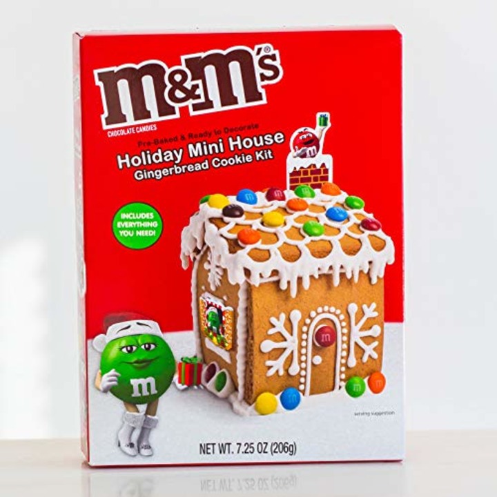 M&amp;M&#039;s Holiday Mini House Gingerbread Cookie Kit, 7.25 Oz.