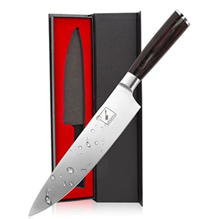 imarku Japanese Chef Knife - Pro Kitchen Knife 8 Inch Chef&#039;s Knives High Carbon Stainless Steel Sharp Paring Knife with Ergonomic Handle