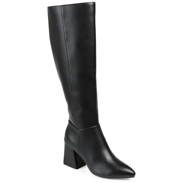 Journee Collection Womens Landree Tru Comfort Foam Wide Calf Block Heel Knee High Boots