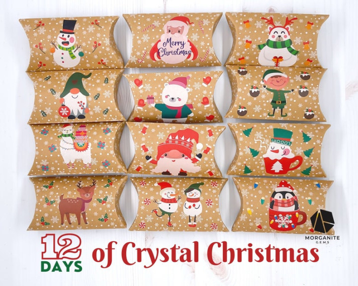12 Days of Christmas Crystals Gifts | Advent Crystal Calendar | Advent Calendar | Christmas Gift Calendar | Tumbled Stones