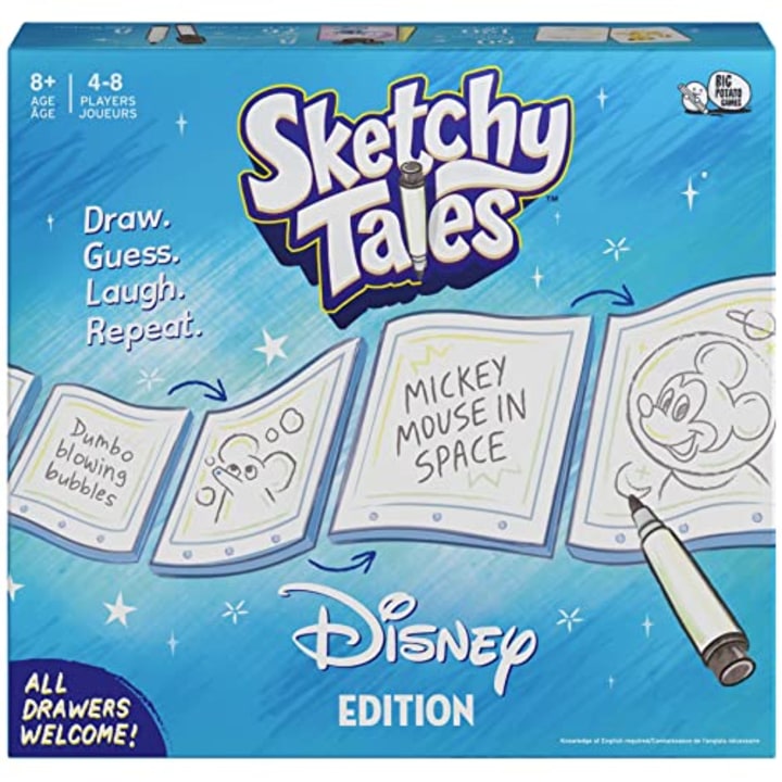 Disney Sketchy Tales Board Game | Magical Drawing Disney Game for Kids