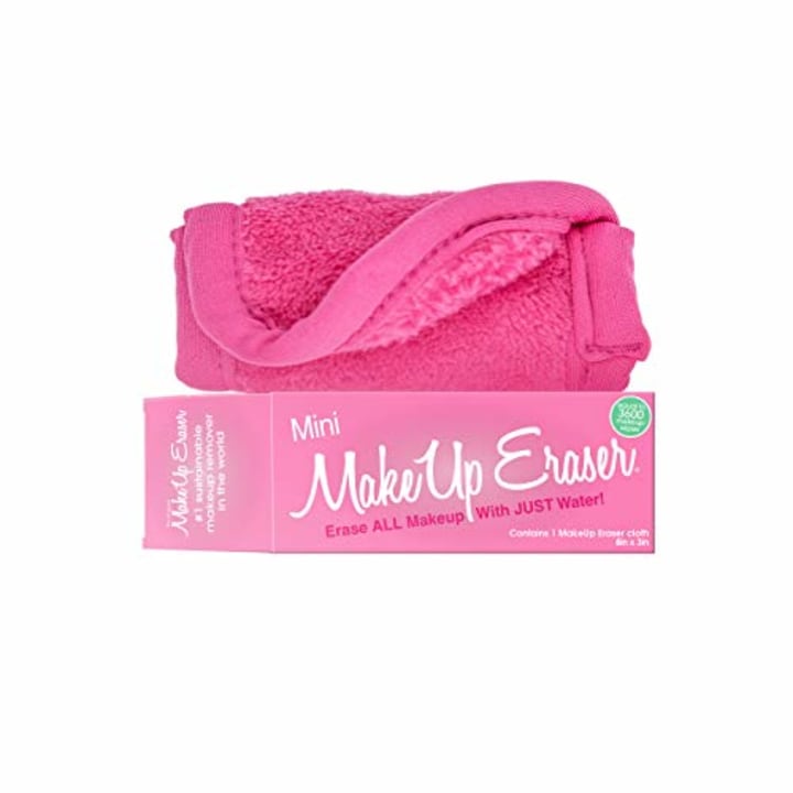 The Original MakeUp Eraser, Erase All Makeup With Just Water, Including Waterproof Mascara, Eyeliner, Foundation, Lipstick, and More (Pink Mini)