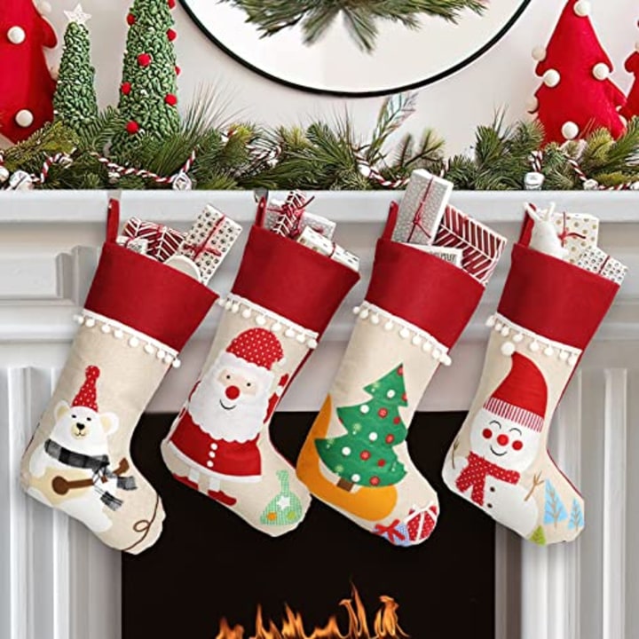 GoldFlower Christmas Stockings 4 Pack