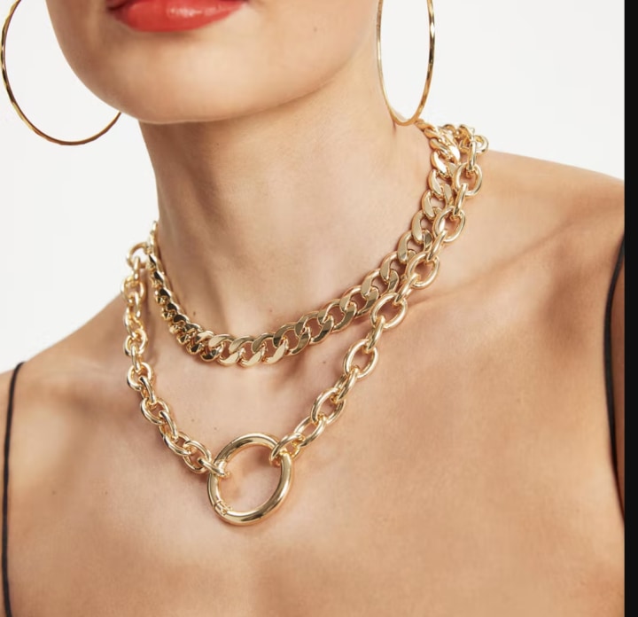 Rhonda Layered Chain Necklace - Gold