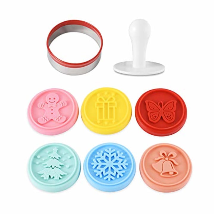 Colorful Silicone Cookie Stamp Press