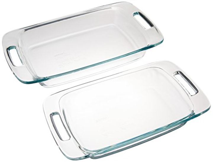 Pyrex Easy Grab 2-Piece Oblong Glass Bakeware Dishes