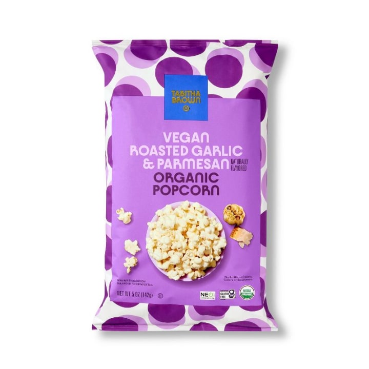 Tabitha Brown Organic Popcorn with Roasted Garlic and Vegan Parmesan for Target