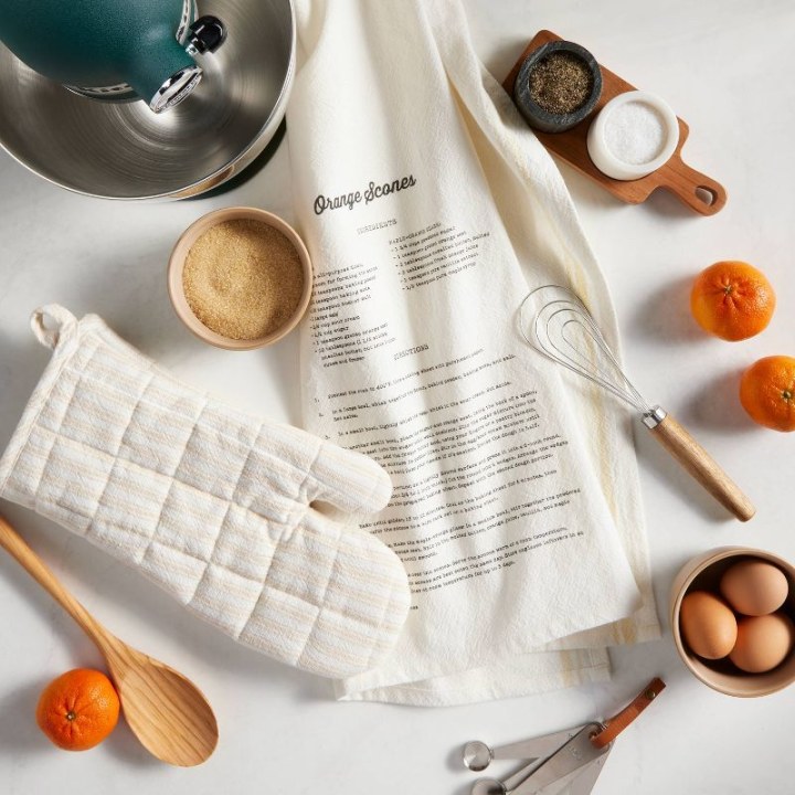 Orange Scones Recipe Printed Flour Sack Kitchen Towel Hearth &amp; Hand with Magnolia