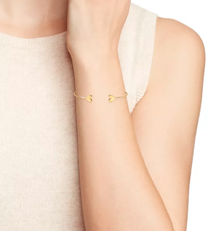 Argento Vivo Heart Cuff Bracelet