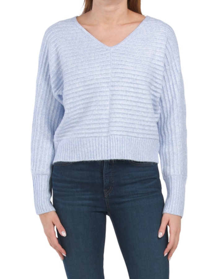 Long Sleeve Ottoman Stitch Sweater