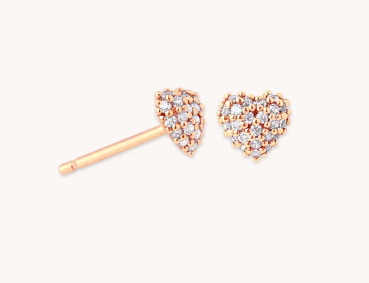 Heart Pave Studs