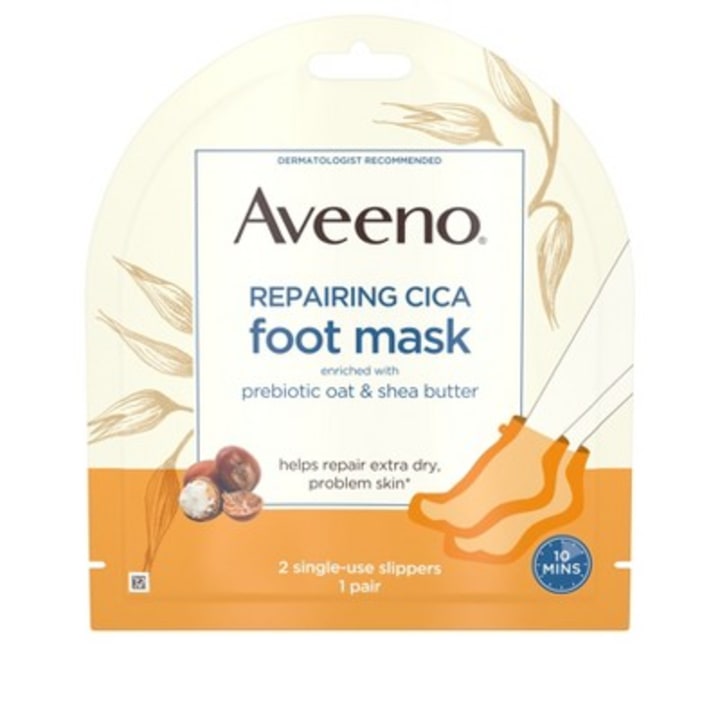 Aveeno Repairing Cica Foot Mask with Oat and Shea Butter - 1ct