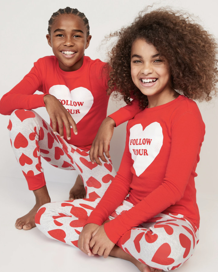 Matching "Valentine's Day" Snug-Fit Pajamas for Kids from Old Navy