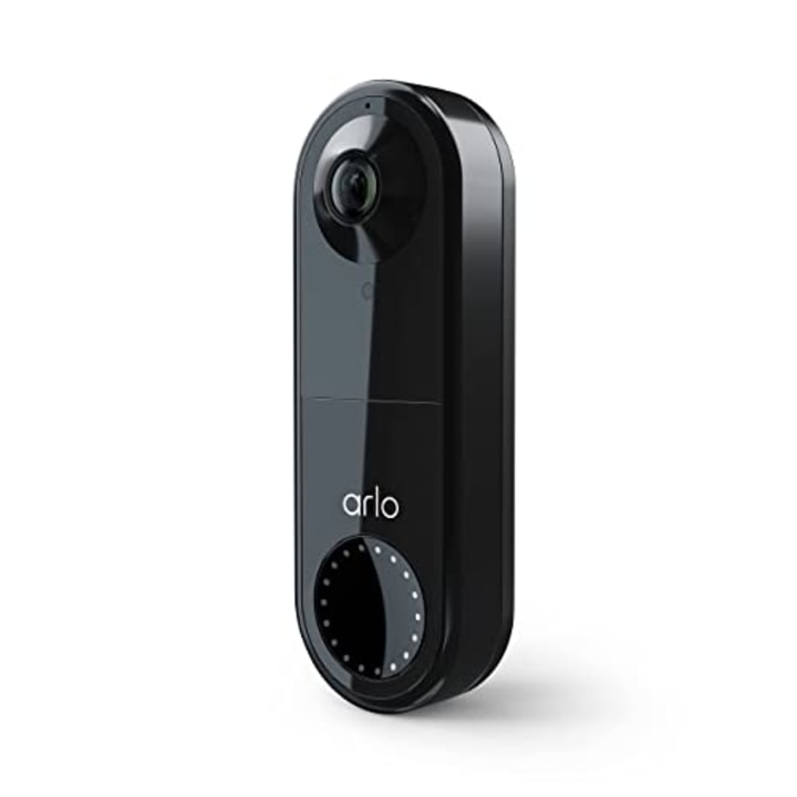Arlo Essential Wired Video Doorbell - HD Video, 180? View, Night Vision, 2 Way Audio, DIY Installation (wiring required), Security Camera, Doorbell Camera, Home Security Cameras, Black - AVD1001B