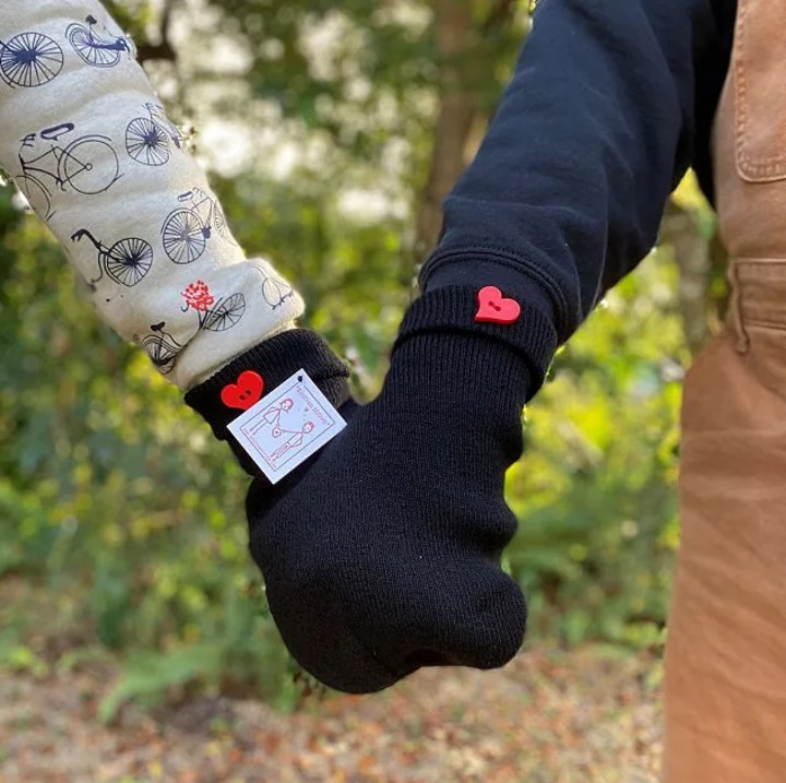 Couples Handholding Mittens