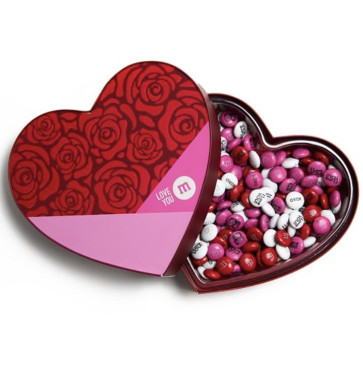 Personalizable M&M’s Heart Shaped Candy Box