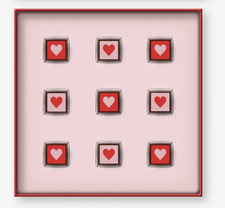 Compartés 9 Piece Valentine’s Chocolate Heart Gift Box