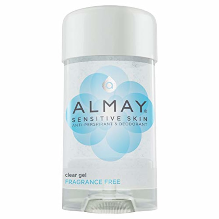 Almay Sensitive skin Clear Gel, Anti-Perspirant &amp; Deodorant, Fragrance Free, 2.25-Ounce Stick (Pack of 6)