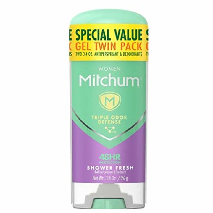 Women&#039;s Deodorant by Mitchum, Antiperspirant Stick, Triple Odor Defense Gel, 48 Hr Protection, Shower Fresh, 3.4 Oz (Pack of 2)