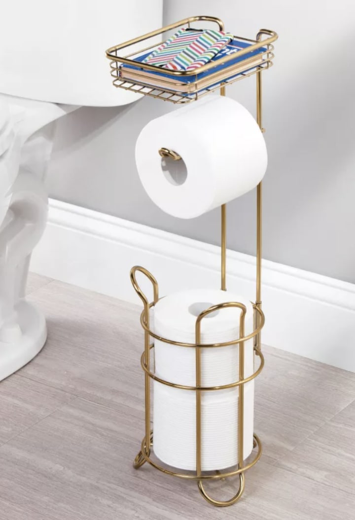 Metal Toilet Paper Holder Stand and Dispenser