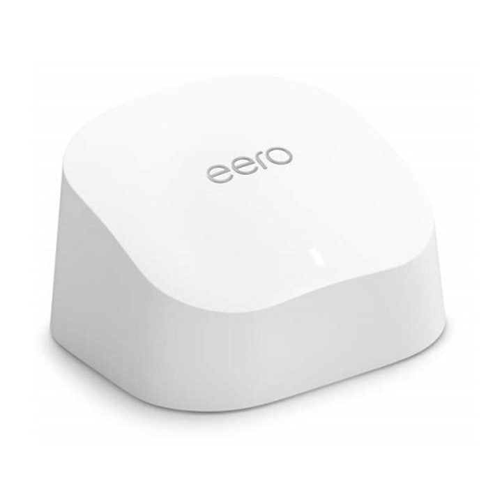 Amazon eero 6 mesh Wi-Fi Router | Supports speeds up to 900 mbps | Connect to Alexa | Coverage up to 1,500 sq. ft. | 2020 release