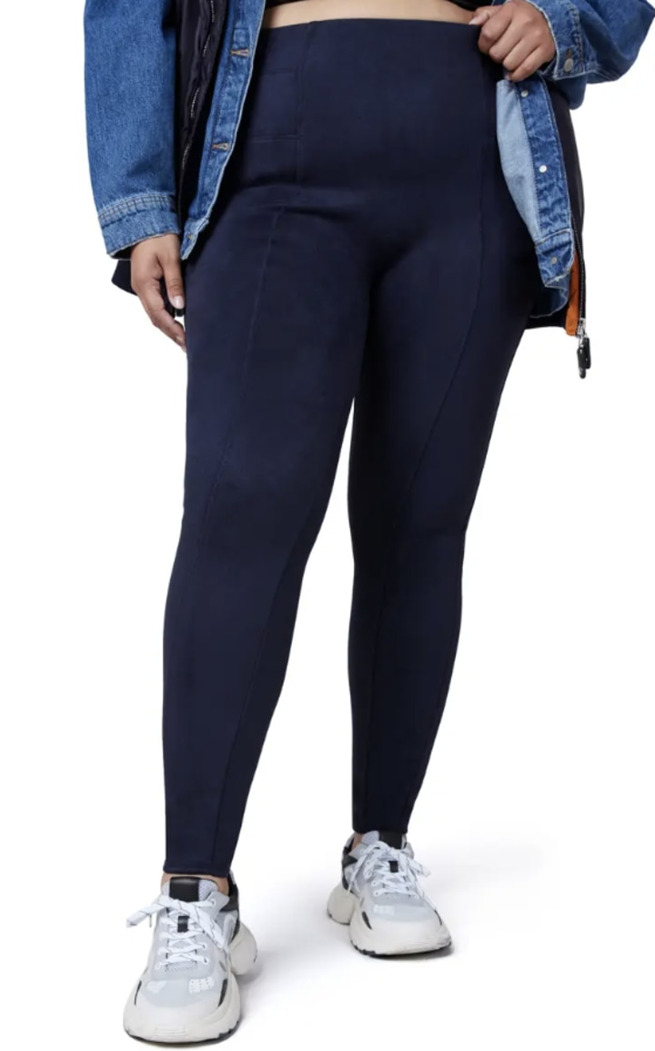 High Waist Faux Suede Leggings