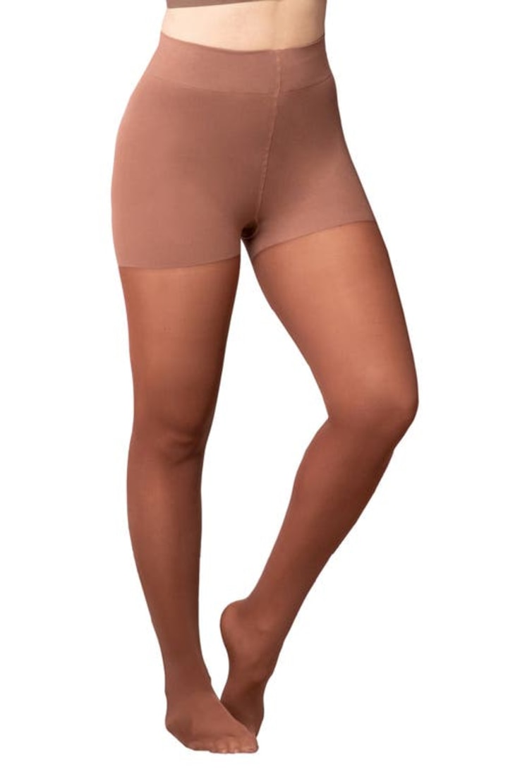 Shapermint Essentials Shaper Tights in Chocolate at Nordstrom, Size Large