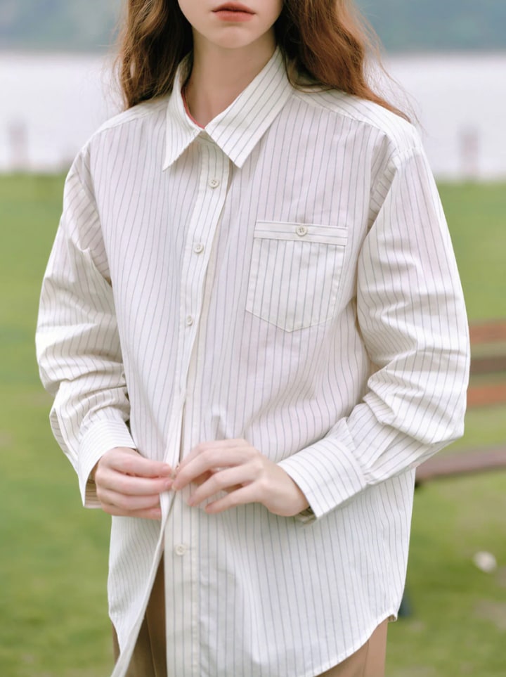 Kathy Casual Fashion Stripe Shirt