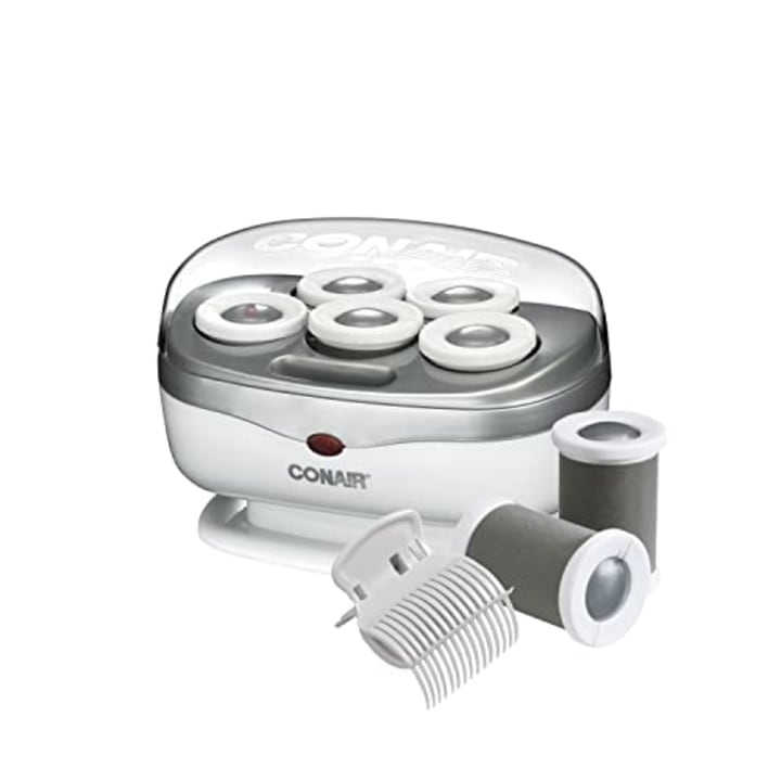 Conair Instant Heat Travel 1.5-Inch Hot Rollers, White, Set of 5