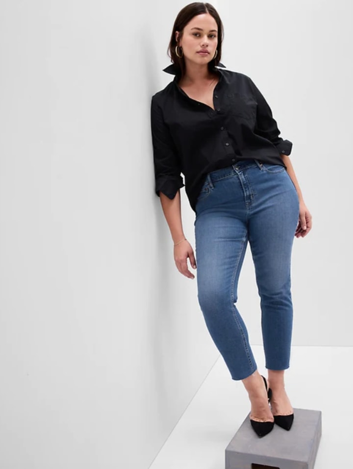 Mid-Rise Vintage Slim Jeans with Washwell